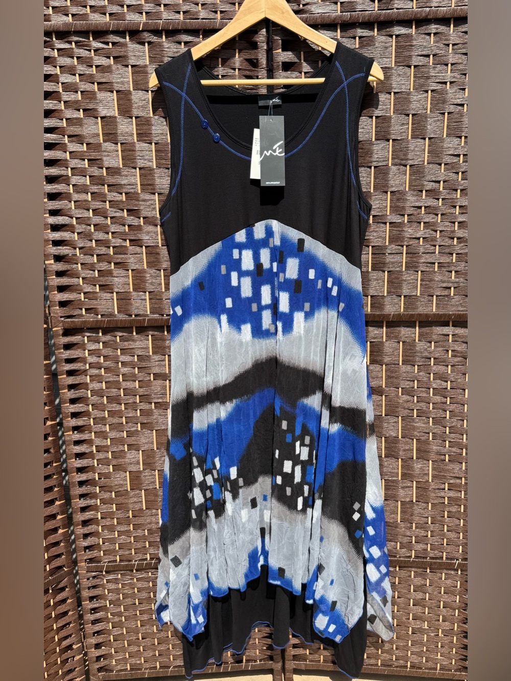 NWT ME Paris France Dress Blue/Black Size XL